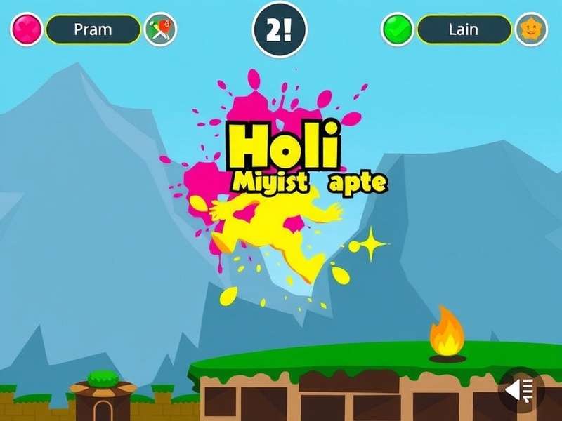 Holi Festival Runner Game Screenshot
